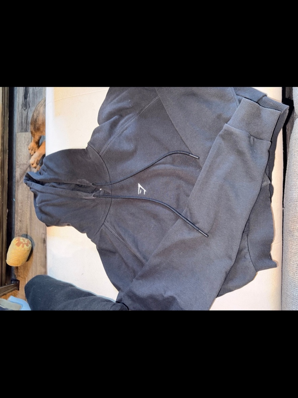 Gymshark Black Pullover Hoodie with Subtle Logo